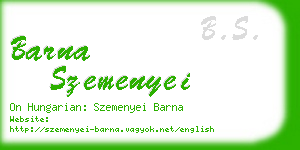 barna szemenyei business card